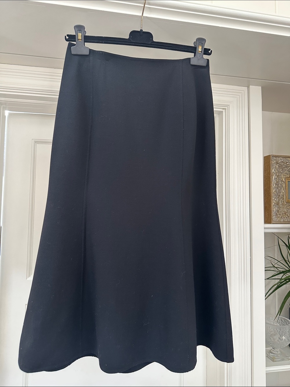 Celine Black A-Line Midi Skirt